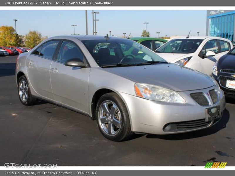 Liquid Silver Metallic / Ebony Black 2008 Pontiac G6 GT Sedan