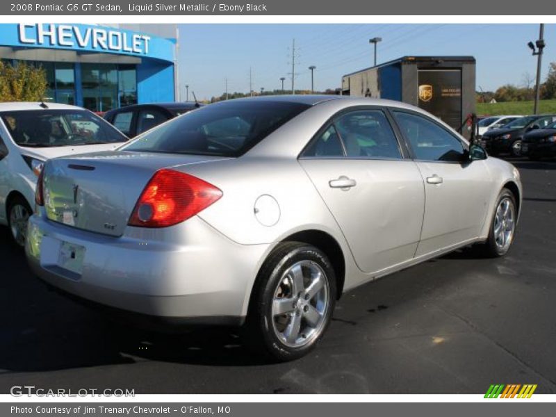 Liquid Silver Metallic / Ebony Black 2008 Pontiac G6 GT Sedan
