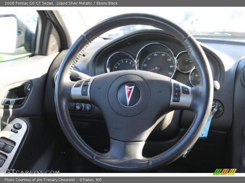 Liquid Silver Metallic / Ebony Black 2008 Pontiac G6 GT Sedan