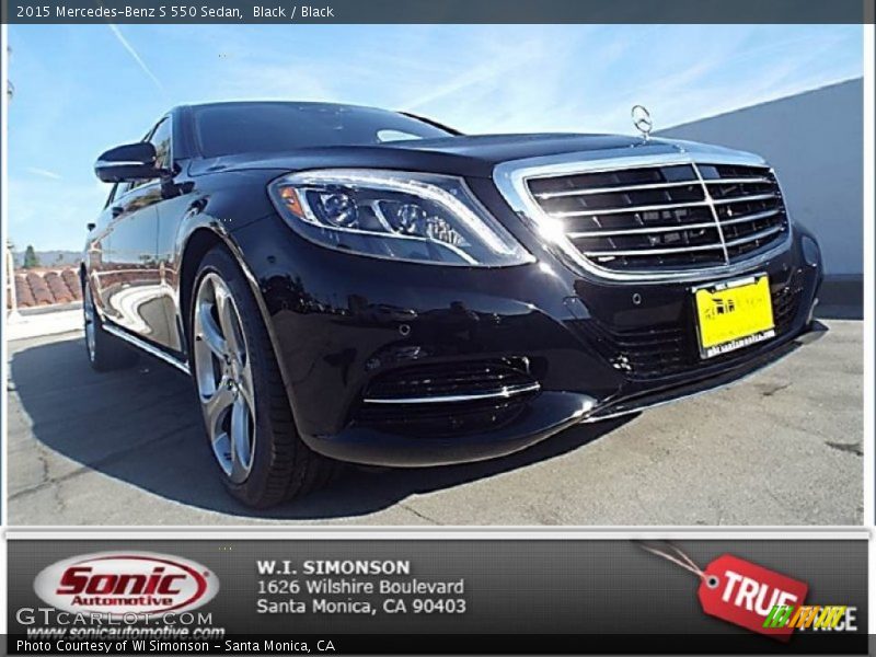 Black / Black 2015 Mercedes-Benz S 550 Sedan
