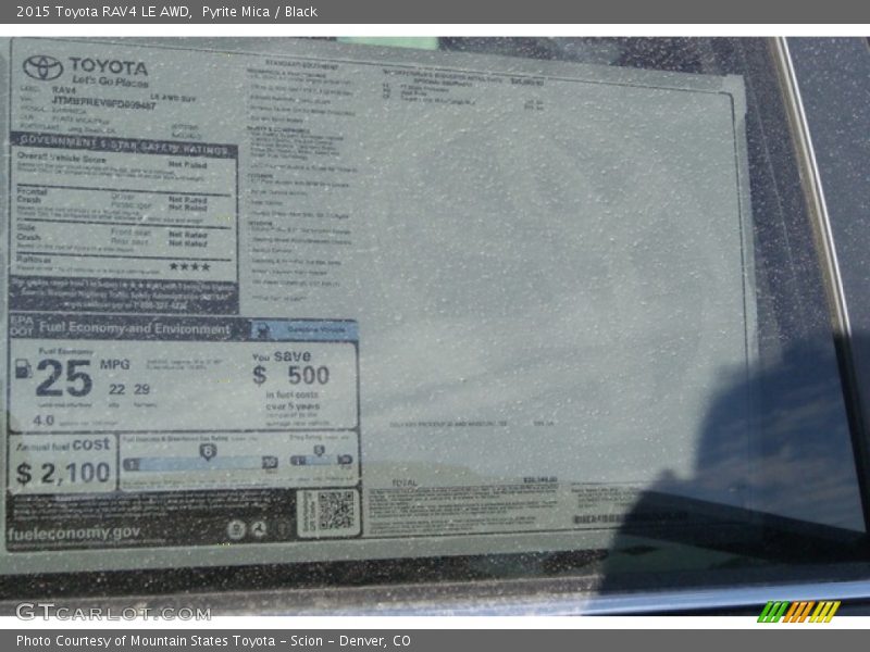 Pyrite Mica / Black 2015 Toyota RAV4 LE AWD