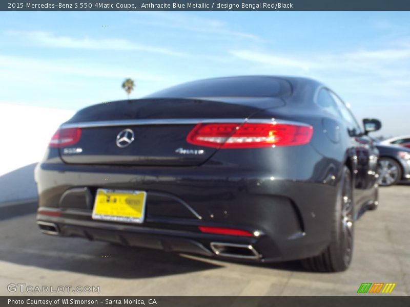 Anthracite Blue Metallic / designo Bengal Red/Black 2015 Mercedes-Benz S 550 4Matic Coupe