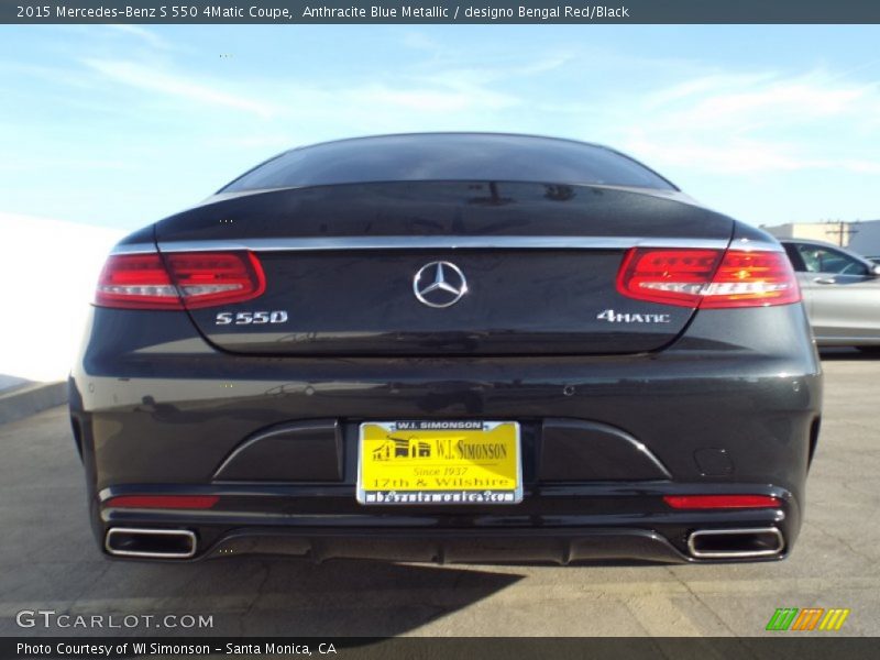 Anthracite Blue Metallic / designo Bengal Red/Black 2015 Mercedes-Benz S 550 4Matic Coupe
