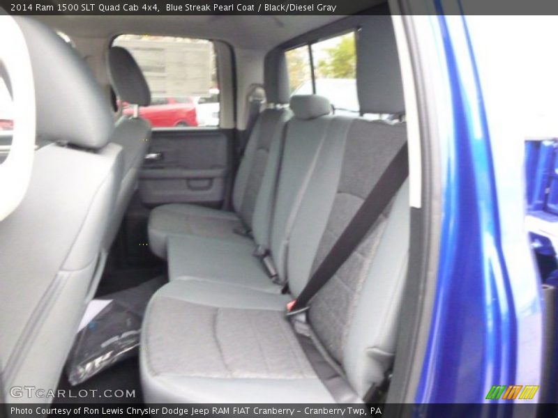 Blue Streak Pearl Coat / Black/Diesel Gray 2014 Ram 1500 SLT Quad Cab 4x4