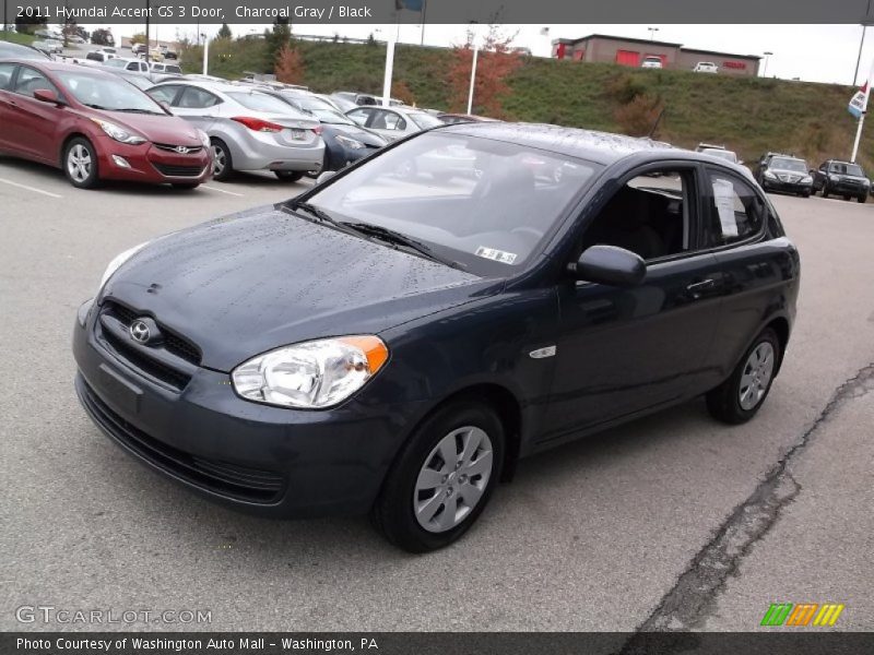 Charcoal Gray / Black 2011 Hyundai Accent GS 3 Door