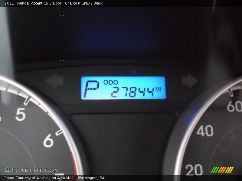 Charcoal Gray / Black 2011 Hyundai Accent GS 3 Door