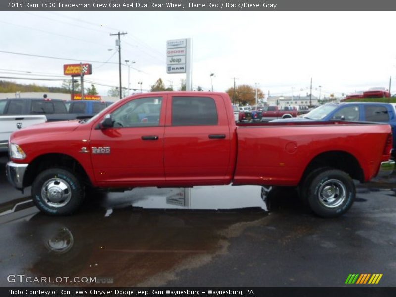 Flame Red / Black/Diesel Gray 2015 Ram 3500 Tradesman Crew Cab 4x4 Dual Rear Wheel
