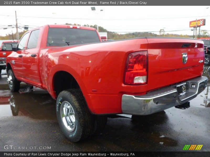 Flame Red / Black/Diesel Gray 2015 Ram 3500 Tradesman Crew Cab 4x4 Dual Rear Wheel