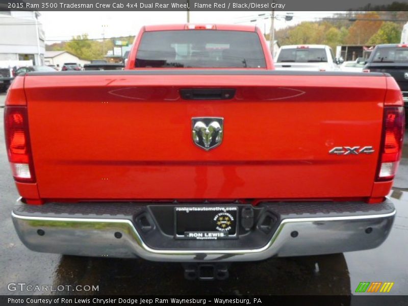 Flame Red / Black/Diesel Gray 2015 Ram 3500 Tradesman Crew Cab 4x4 Dual Rear Wheel