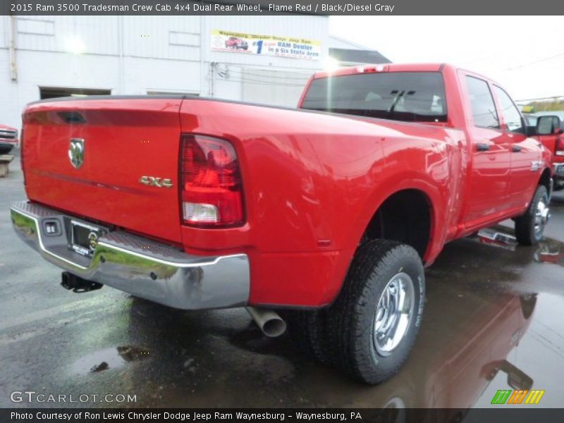 Flame Red / Black/Diesel Gray 2015 Ram 3500 Tradesman Crew Cab 4x4 Dual Rear Wheel