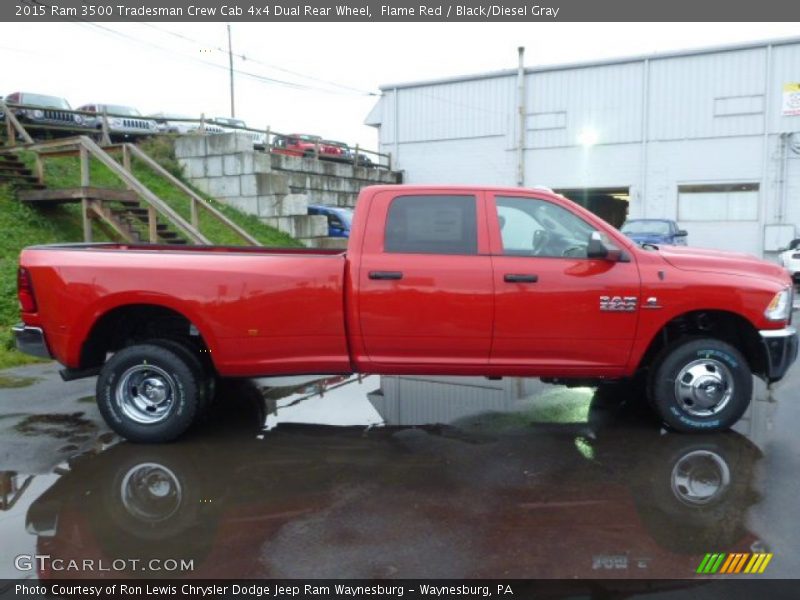 Flame Red / Black/Diesel Gray 2015 Ram 3500 Tradesman Crew Cab 4x4 Dual Rear Wheel