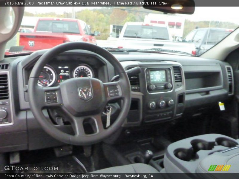 Flame Red / Black/Diesel Gray 2015 Ram 3500 Tradesman Crew Cab 4x4 Dual Rear Wheel