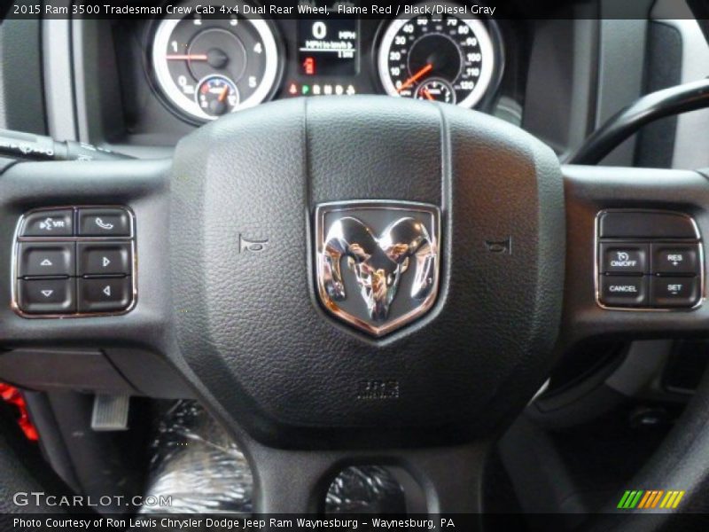 Flame Red / Black/Diesel Gray 2015 Ram 3500 Tradesman Crew Cab 4x4 Dual Rear Wheel