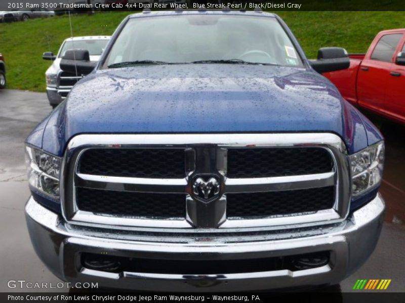 Blue Streak Pearl / Black/Diesel Gray 2015 Ram 3500 Tradesman Crew Cab 4x4 Dual Rear Wheel