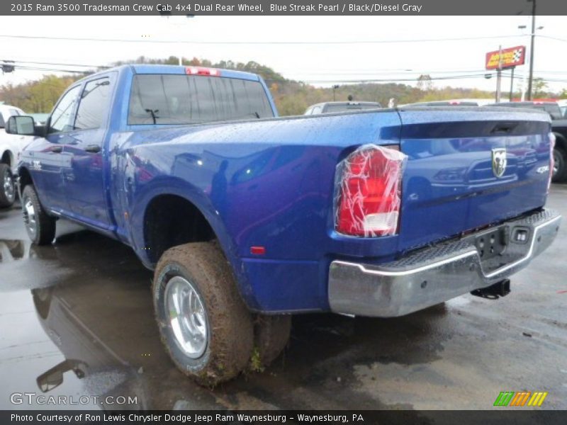 Blue Streak Pearl / Black/Diesel Gray 2015 Ram 3500 Tradesman Crew Cab 4x4 Dual Rear Wheel