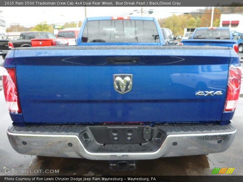 Blue Streak Pearl / Black/Diesel Gray 2015 Ram 3500 Tradesman Crew Cab 4x4 Dual Rear Wheel