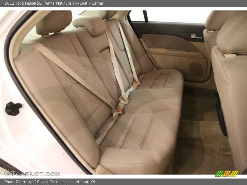 White Platinum Tri-Coat / Camel 2012 Ford Fusion SE