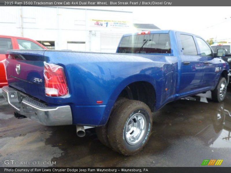 Blue Streak Pearl / Black/Diesel Gray 2015 Ram 3500 Tradesman Crew Cab 4x4 Dual Rear Wheel