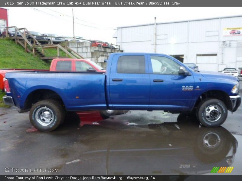 Blue Streak Pearl / Black/Diesel Gray 2015 Ram 3500 Tradesman Crew Cab 4x4 Dual Rear Wheel