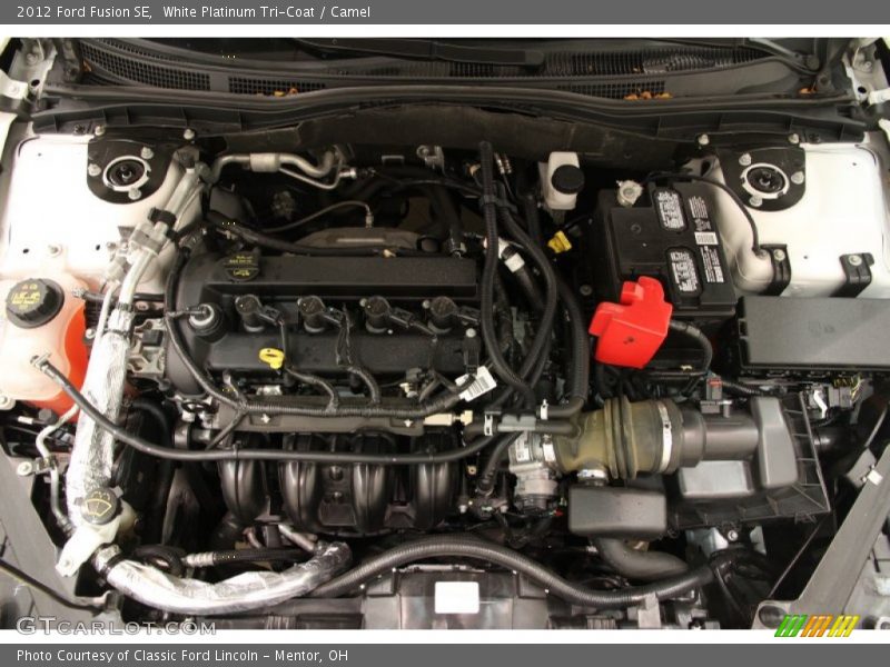 White Platinum Tri-Coat / Camel 2012 Ford Fusion SE