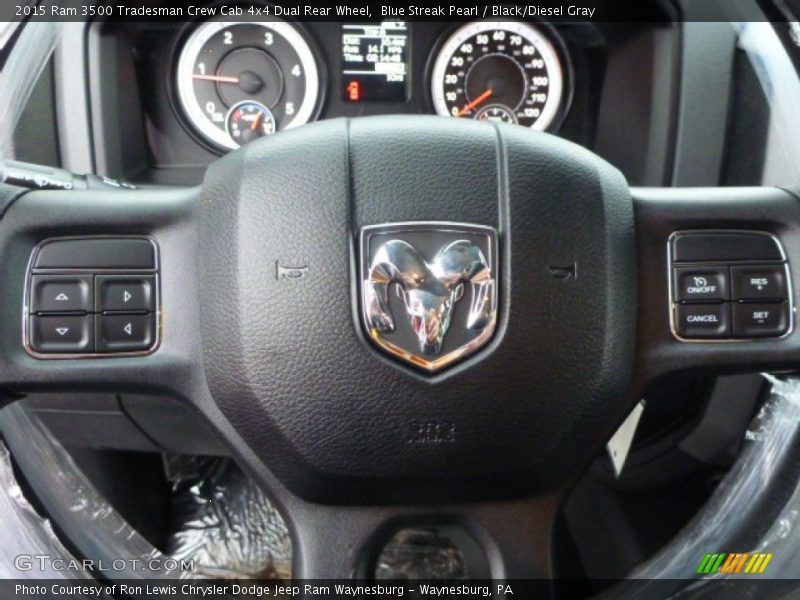 Blue Streak Pearl / Black/Diesel Gray 2015 Ram 3500 Tradesman Crew Cab 4x4 Dual Rear Wheel