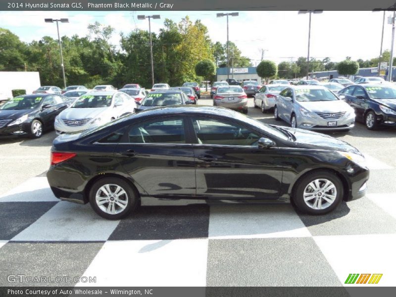 Phantom Black Metallic / Gray 2014 Hyundai Sonata GLS
