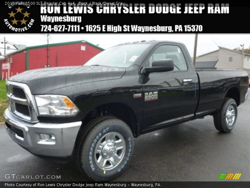 Black / Black/Diesel Gray 2015 Ram 2500 SLT Regular Cab 4x4