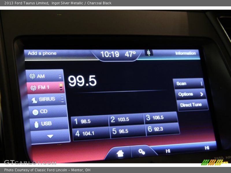 Ingot Silver Metallic / Charcoal Black 2013 Ford Taurus Limited