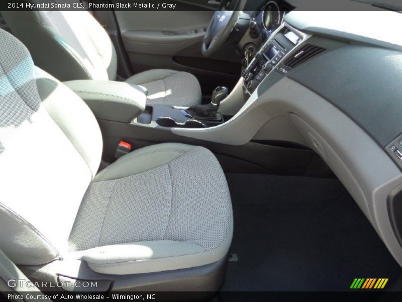 Phantom Black Metallic / Gray 2014 Hyundai Sonata GLS