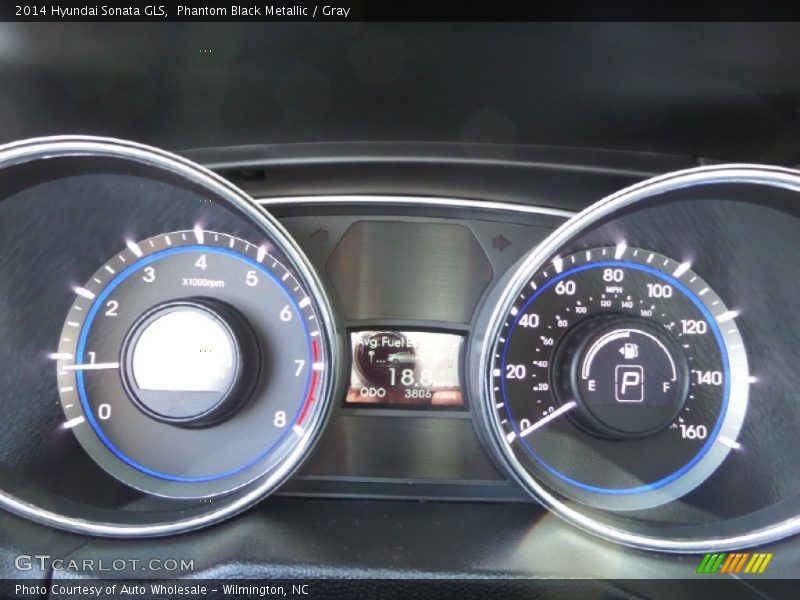 Phantom Black Metallic / Gray 2014 Hyundai Sonata GLS