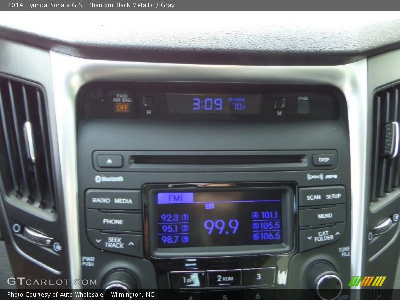 Phantom Black Metallic / Gray 2014 Hyundai Sonata GLS