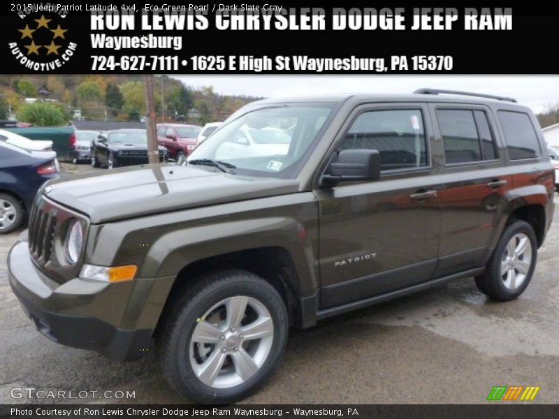 Eco Green Pearl / Dark Slate Gray 2015 Jeep Patriot Latitude 4x4