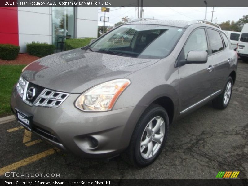 Gotham Gray Metallic / Black 2011 Nissan Rogue SV AWD