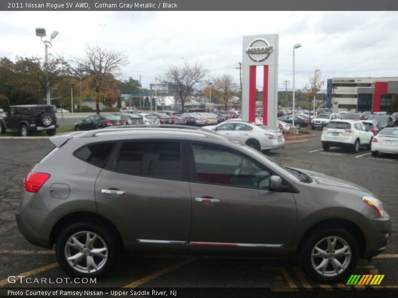 Gotham Gray Metallic / Black 2011 Nissan Rogue SV AWD