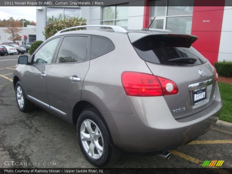 Gotham Gray Metallic / Black 2011 Nissan Rogue SV AWD