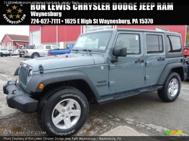Anvil / Black 2015 Jeep Wrangler Unlimited Sport 4x4