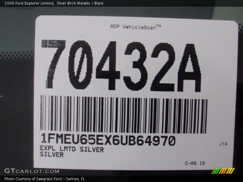 Silver Birch Metallic / Black 2006 Ford Explorer Limited