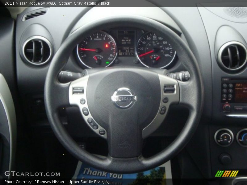 Gotham Gray Metallic / Black 2011 Nissan Rogue SV AWD