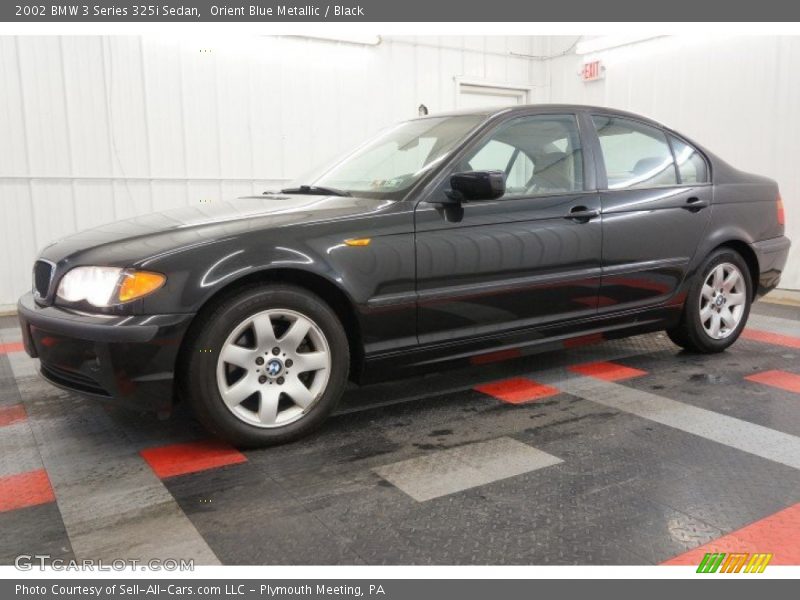 Orient Blue Metallic / Black 2002 BMW 3 Series 325i Sedan