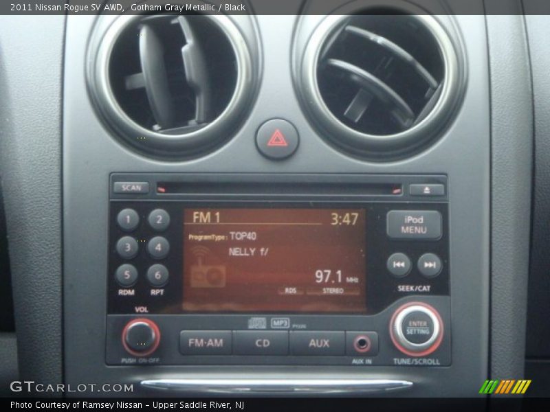 Gotham Gray Metallic / Black 2011 Nissan Rogue SV AWD