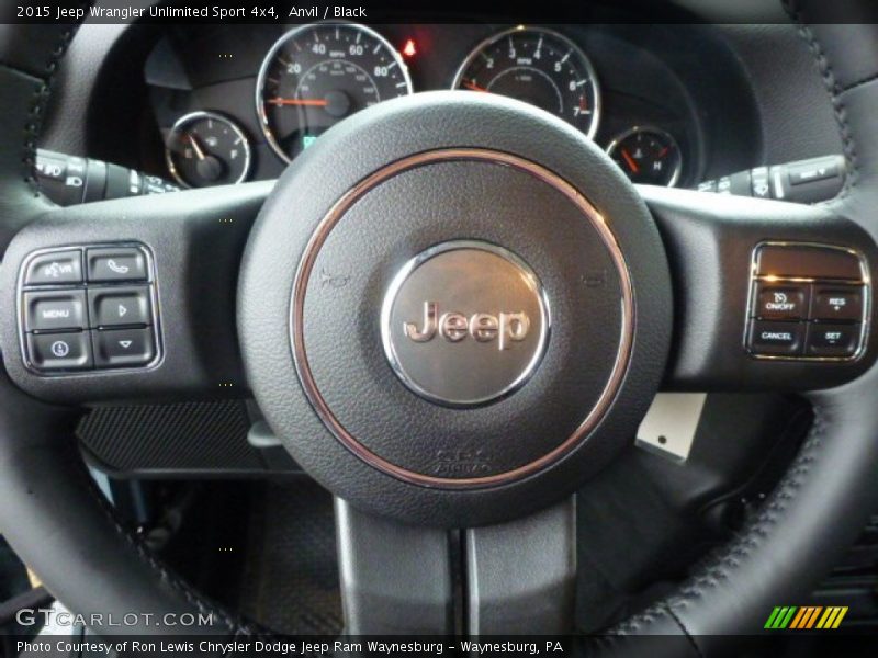 Anvil / Black 2015 Jeep Wrangler Unlimited Sport 4x4