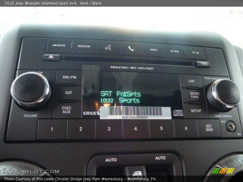 Anvil / Black 2015 Jeep Wrangler Unlimited Sport 4x4