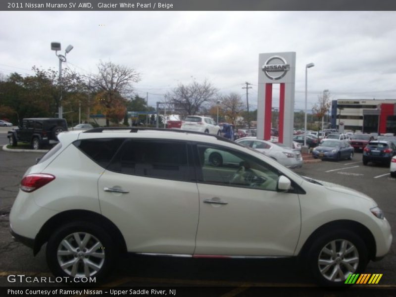 Glacier White Pearl / Beige 2011 Nissan Murano SV AWD