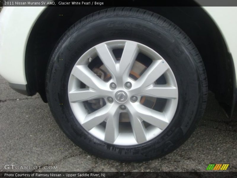 Glacier White Pearl / Beige 2011 Nissan Murano SV AWD