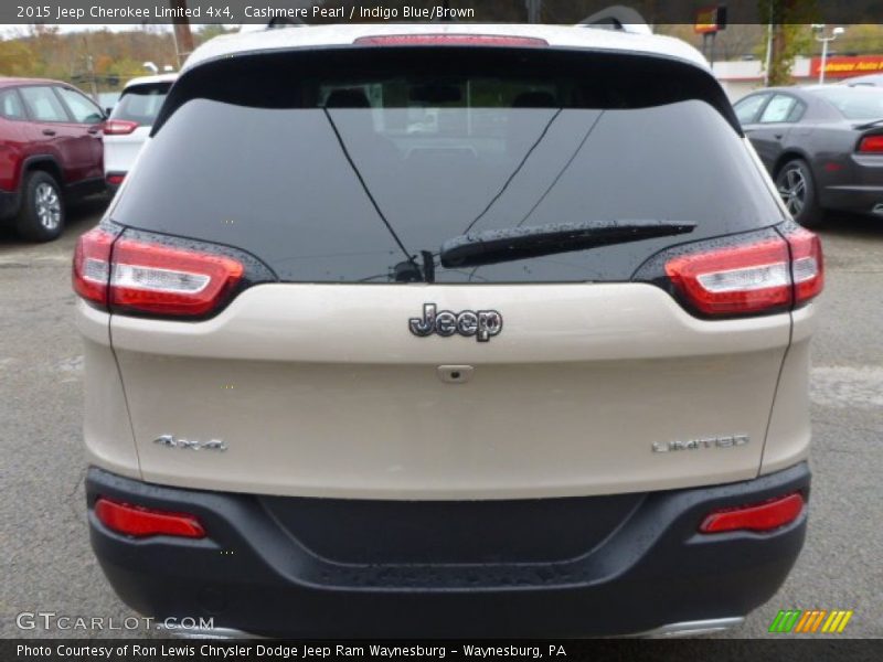 Cashmere Pearl / Indigo Blue/Brown 2015 Jeep Cherokee Limited 4x4