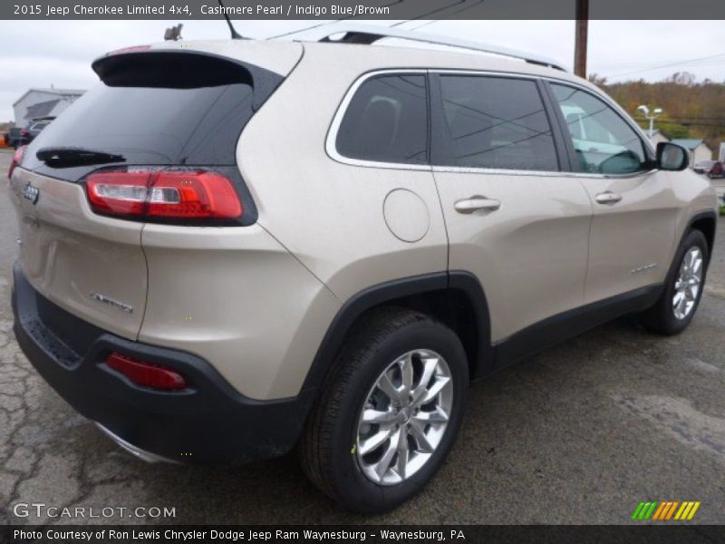 Cashmere Pearl / Indigo Blue/Brown 2015 Jeep Cherokee Limited 4x4