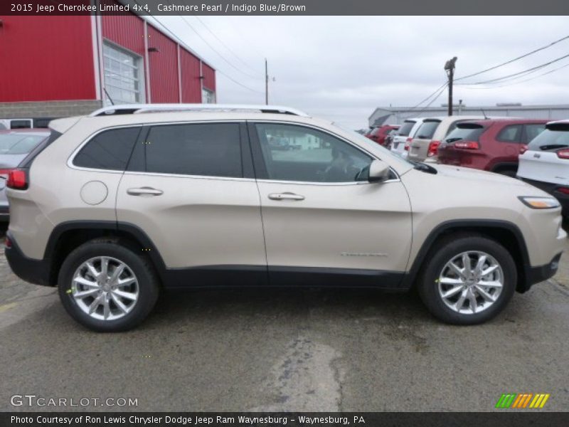 Cashmere Pearl / Indigo Blue/Brown 2015 Jeep Cherokee Limited 4x4