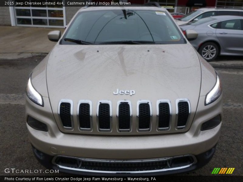 Cashmere Pearl / Indigo Blue/Brown 2015 Jeep Cherokee Limited 4x4
