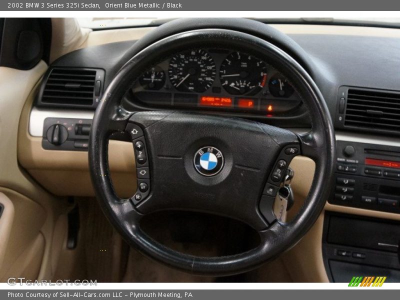 Orient Blue Metallic / Black 2002 BMW 3 Series 325i Sedan