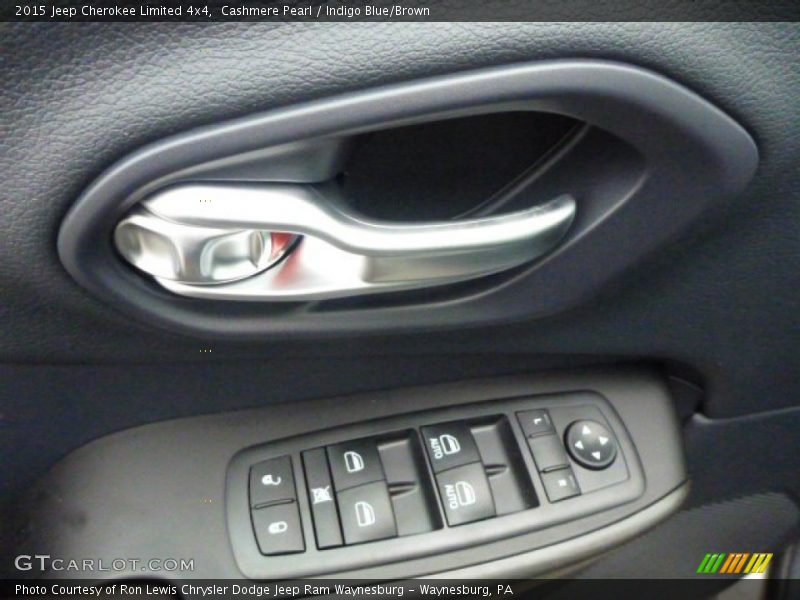 Cashmere Pearl / Indigo Blue/Brown 2015 Jeep Cherokee Limited 4x4